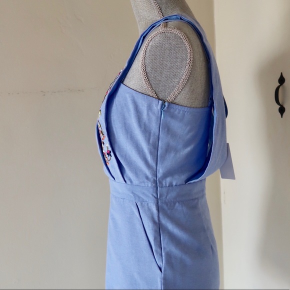 JACQUELINE - Light Blue Denim Romper - Picture 6 of 7